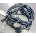 Cables de extensión UL con conector 3/4/5 SJTW 14/3 SJTW 16/3 CON CUBIERTOS NEGRO